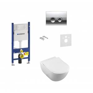 Комплект унитаз Villeroy&Boch SUBWAY 2.0 и инсталляция Geberit 4в1